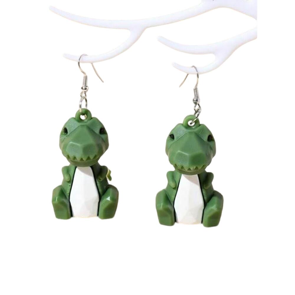Extra Large Dino Dinosaur T-Rex Earrings - New